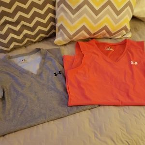 Under Armour 2Sleeveless Heatgear Shirts Size LRGE